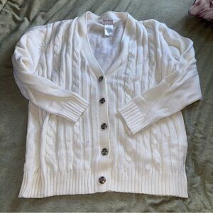 Bobbie Brooks Ivory Cable Knit Cardigan